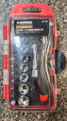Husky 1/4 in. Drive Ratchet SAE/Metric Standard Socket Set (16-Piece) Imperial - Image 1 of 3
