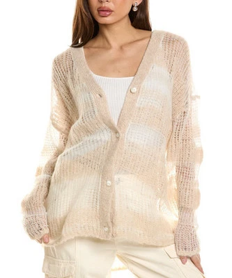 RAG & BONE Lillian Stripe Open Stitch Alpaca Blend Cardigan Small $450 T845 - Image 1 of 4