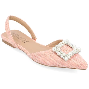 Journee Collection Women's Hannae Sling Back Pointed Toe Flats, Pink Size 8.5M - Picture 1 of 5