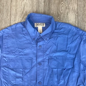 Duluth Trading Co L mens short sleeve double pocket blue - Picture 1 of 5