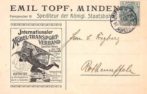 830187) DR illustr. Company card carrier Emil Topf Minden - Picture 1 of 1