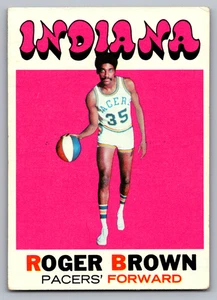 1971-72 TOPPS #225 ROGER BROWN PACERS ROOKIE - Picture 1 of 3