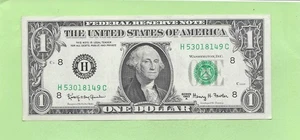 1963A ..UNCIRC $1  H 5301 8149 C  .... 1963A  $1  H-C     NICE NOTE      FRN - Picture 1 of 2
