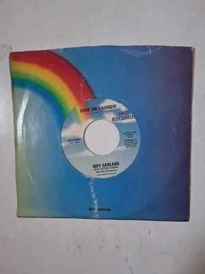 45 RPM Vinyl Record Judy Garland Over the Rainbow VG Foto 1 de 4