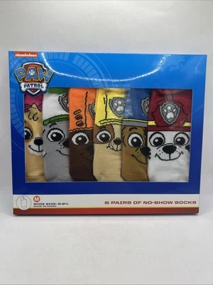 Paw Patrol 6 Pares Calcetines No Show Talla M 9-2 1/2 Nuevos Precintados Foto 1 de 4