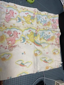 Vtg 80s Care Bears Baby Nursery  Receiving Blanket - Picture 1 of 3