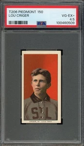 1909 T206 Piedmont 150/25 Lou Criger St. Louis Browns PSA 4,5 - Imagen 1 de 2