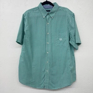 CHAPS Gr.L grün kariertes Baumwollhemd mit Knopfleiste Kurzarm pflegeleicht Tasche - Bild 1 von 5