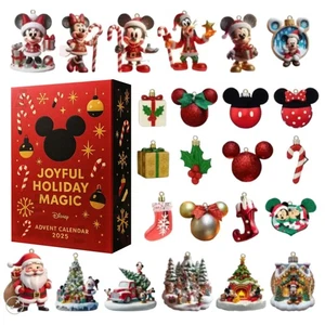 Disney Mickey Mouse 2025 Advent Calendar 2D Flat Acrylic Christmas Pendant - Picture 1 of 8