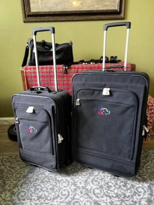 Disney  Rolling Luggage - Mickey Silhouette - 3 Piece - Vintage 1990s Rare - Image 1 of 4