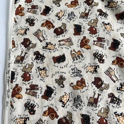 1 & 3/4 yard Noah's Ark by Fabri-Quilt "two by two" - Image 1 of 2