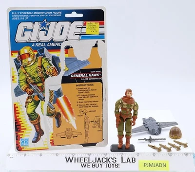 General Hawk V1 100% Complete W/ 22 Cardback 1991 G.I. Joe Vintage Hasbro Figure - Image 1 of 4