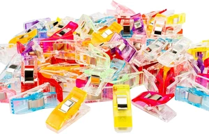 Multipurpose Sewing Clips, 100 Pcs Premium Plastic Fabric Clips Supplies, Perfec - Picture 1 of 12