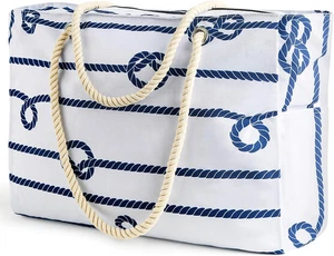 Bolso de playa grande para mujeres y hombres Bolsas de playa Impermeable a prueba de arena Bolso de viaje - Imagen 1 de 11