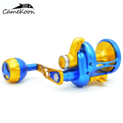 CAMEKOON Overhead Saltwater Trolling Powerful Big Game Slow Jigging Fishing Reel - Image 1 of 4
