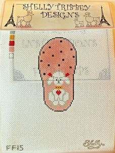 Needlepoint Kit Shelly Tribbey Designs FF15 Flip Flop Poodle 18 Count Canvas - Picture 1 of 4