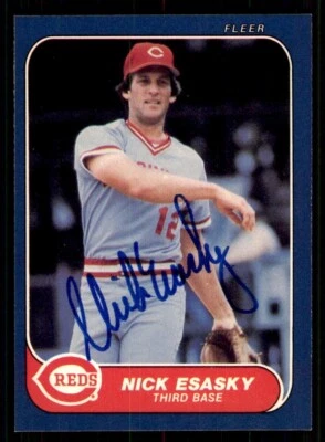 1986 Fleer Baseball #177 Nick Esasky Signed Autograph (no COA) - Image 1 of 2