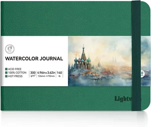 Watercolor Journal, 100% Cotton Hot Press Art Supplies Watercolor Paper7.6” X 5. - Picture 1 of 14
