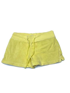 Lilly Pulitzer Girls Yellow Velour Pull On Elastic Waist Beach Shorts Sz 5 VTG - Picture 1 of 9