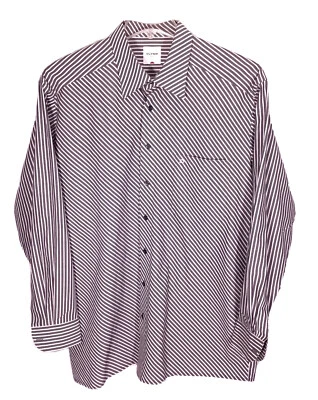 Olymp Golf Dress Shirt Men's XL Cotton Gray Stripe Long Sleeve Button Up - Image 1 of 4