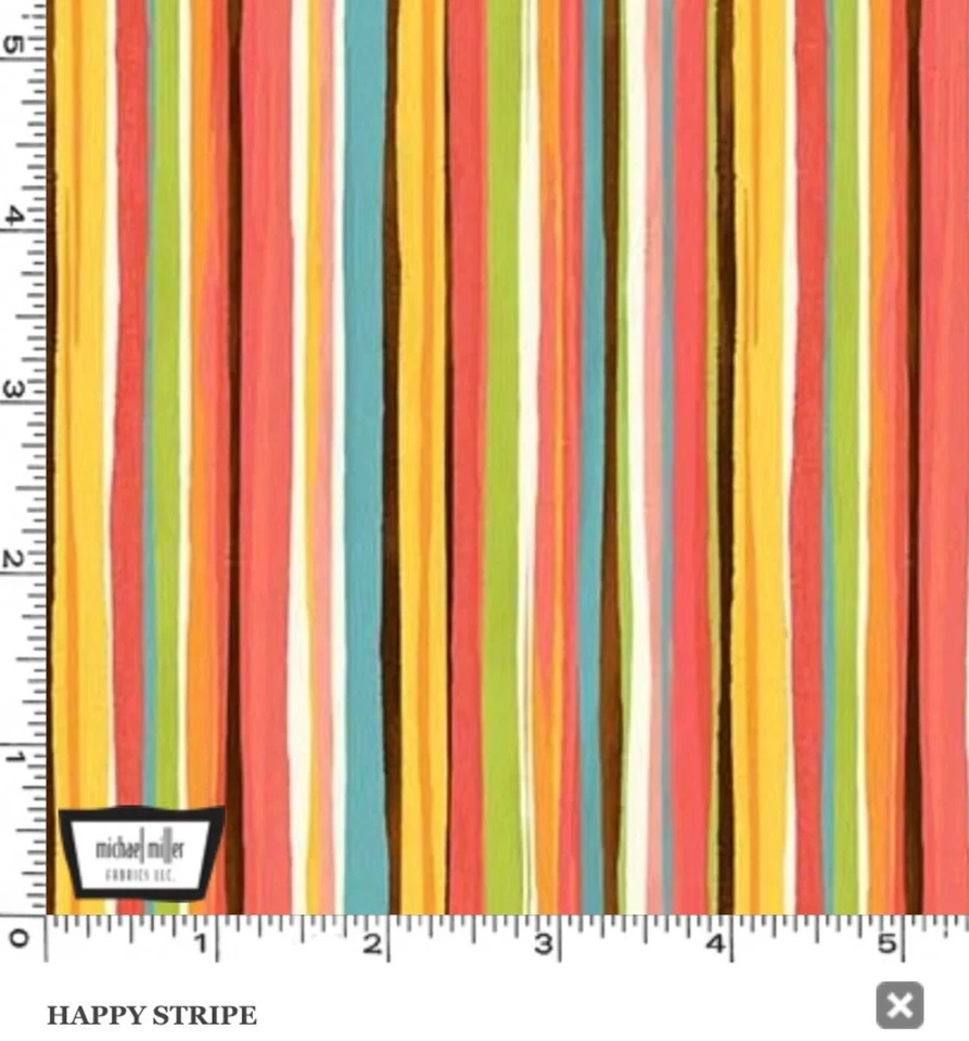 Michael Miller Fabrics~Happy Birthday Stripe~CX10900~ BTY Quilters Quality - Image 1 of 1