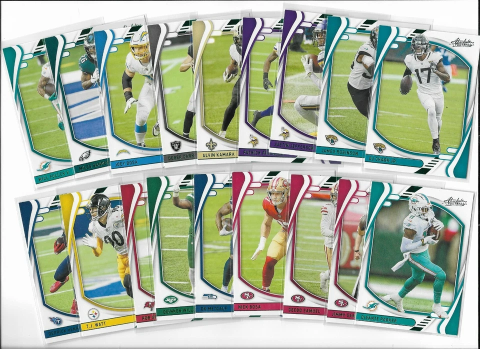 2021 Absolute Football  Green*Blue*Red Parallel  Complete your Set  Free Ship - Image 1 of 1