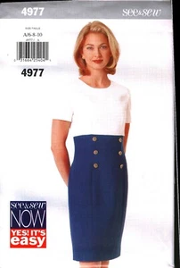 4977 Vintage Butterick SEWING Pattern Misses VERY EZ Semi Fitted Dress UNCUT - Picture 1 of 2