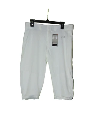 Under Armour White Short Softball Pants Xl Girls New - Image 1 of 4