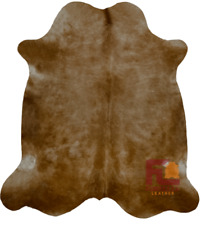 Cowhide Rug Solid Brown | Premium Quality | Extra Large 6' x 8'