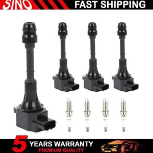4x Ignition Coil + 4x Iridium Spark Plug UF350 For 2005-2006 Nissan X-Trail 2.5L - Picture 1 of 14