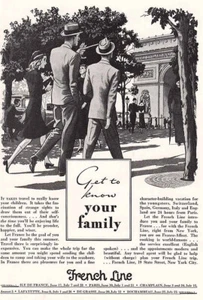 1933 French Line: Get to Know Your Family Vintage Print Ad - Picture 1 of 1