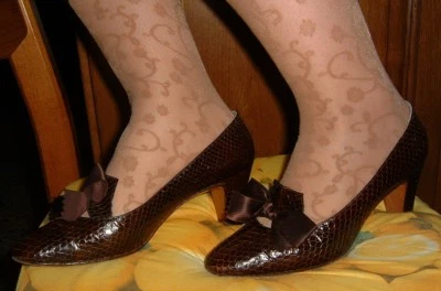 VINTAGE SCARPE DONNA RETTILE PITONE SERPENTE BALDAN 37 USATE - Immagine 1 di 4