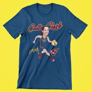 Caitlyn Clark Indiana Fever Autograph WNBA Premium Blend Graphic T-Shirt - Picture 1 of 15