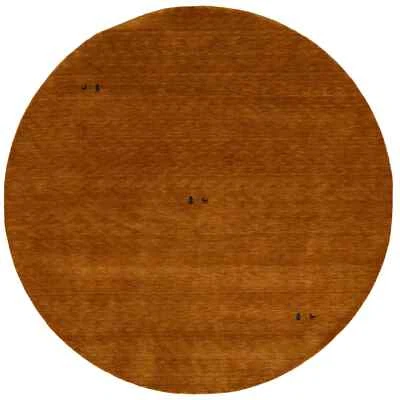 Handmade Gabbeh Modern Round Rug 6X6 ft Pictorial Tribal Wool Office Carpet - Image 1 of 4