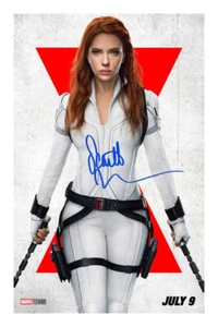 Scarlett Johannson Black Widow Signed A4 Photo Print Autograph Film Poster - Picture 1 of 1