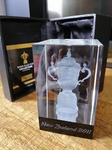 Rugby World Cup 2011 LIMITED EDITION Webb Ellis Cup Crystal Trophy In Box - Picture 1 of 14