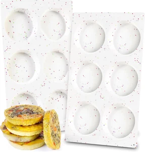 Silicone Egg Sandwich Molds, 3 Inch Muffin Top Pan Non Stick Egg Mold for Breakf - Picture 1 of 8