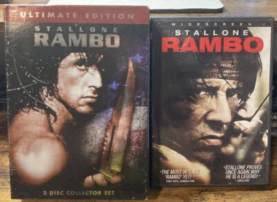 4 DVD Movie Lot: Rambo 3-Disc Collector Set Ultimate Edition, Sylvester Stallone - Image 1 of 4