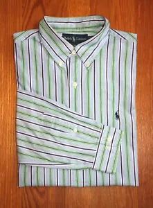 Polo Ralph Lauren vestibilità personalizzata taglia:16 - 34/35 camicia elegante a righe con bottoni - Foto 1 di 5
