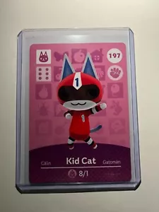 Nintendo Animal Crossing Amiibo Card - Series 2 #197 - Kid Cat - w/ Toploader - Picture 1 of 1