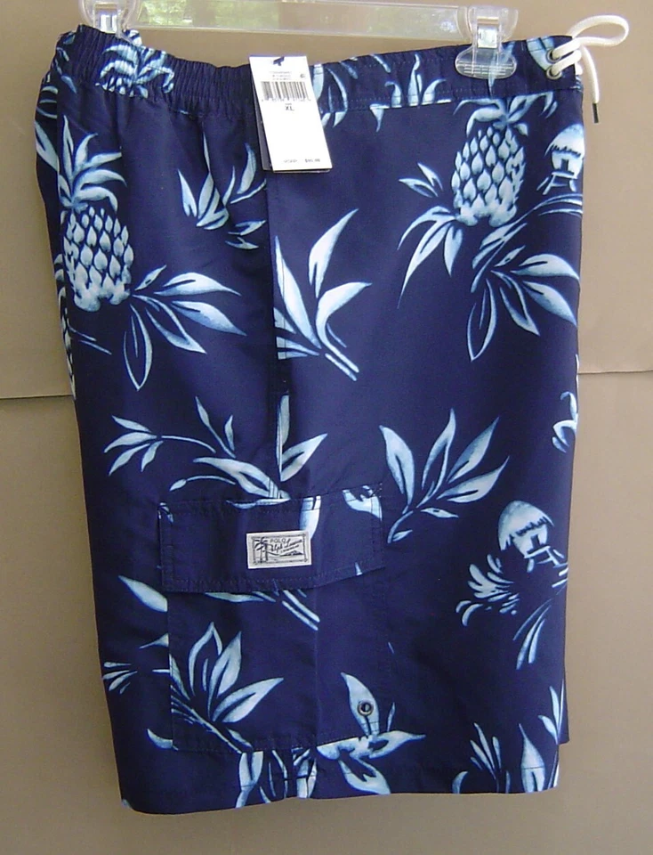 Polo Sports Ralph Lauren Swim Trunks Men’s M Pineapple Hawaiian Red Blue