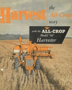 Allis Chalmers Modelo 60 Cosechadora Todo Cultivo Combine Folleto de Color Tractor de CA - Imagen 1 de 12