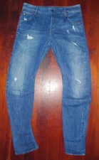 G Star Raw Arc 3D Slim Mens Jeans 31(32)X32 Distressed A Must Have Buy SHIPSFAST