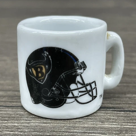 BALTIMORE RAVENS VINTAGE NFL FOOTBALL 1" MINI COFFEE CUP CERAMIC MUG Cover