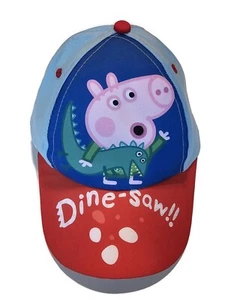 Gorra Peppa Pig George Pig y sierra de cena azul y roja - Imagen 1 de 2