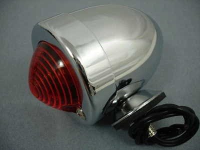 MARCADOR DE LUZ GIRO COLA BALA CORRIENDO CROMO DOBLE ELEMENTO BOMBILLA ÁMBAR LENTE HARLEY Foto 1 de 4