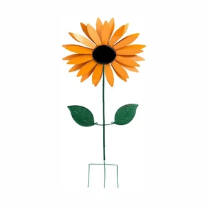 29 Zoll Metall Outdoor Wind Spinner, Sonnenblumenförmige Windmühle für Hof, Rasen Dekor - Bild 1 von 5