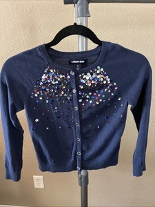 Lands End Girls' Blue Cardigan Size Small - Picture 1 of 7