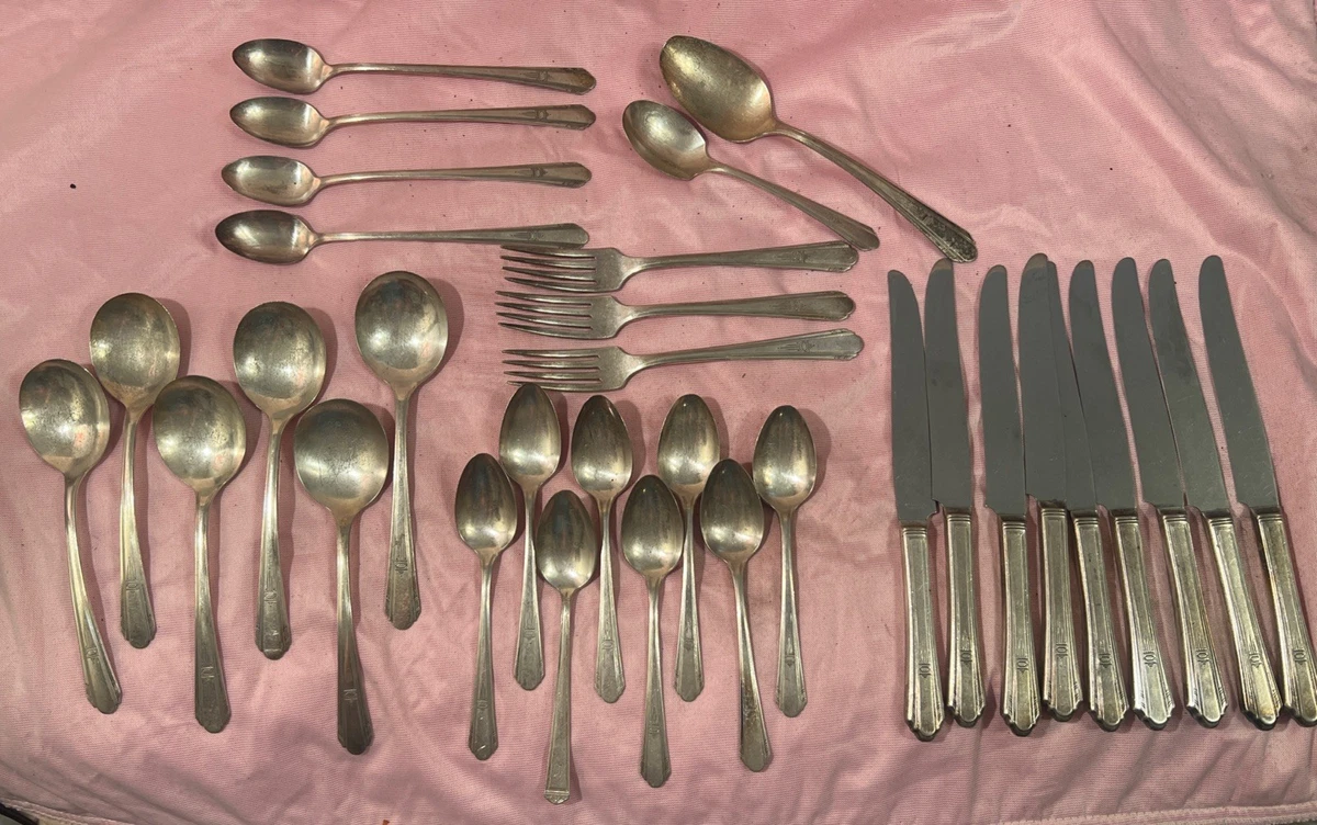 Wm. Rogers Silverware Antique US Silver-Plated Flatware for sale