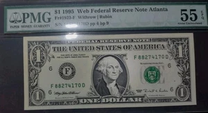 1995 $1  Web Press Banknote Fr 1923-F Au 55 EPQ - Picture 1 of 2